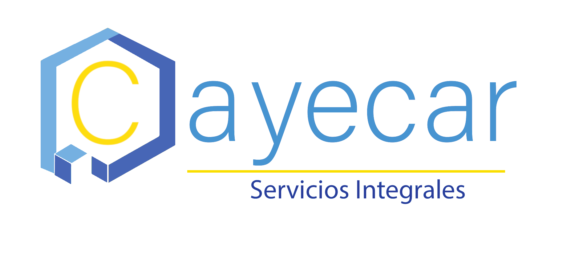 logotipo fino y transparente cayecar instalaciones albacete
